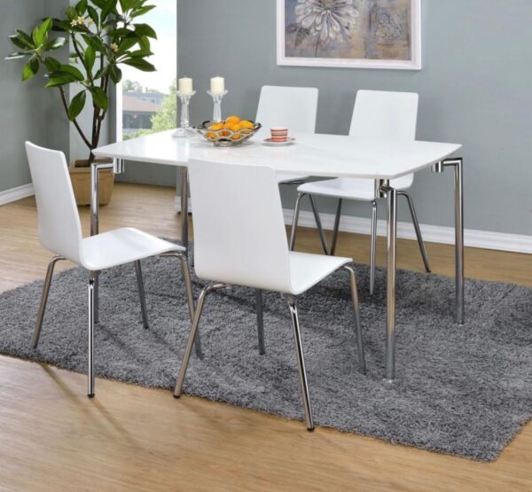 DOVE RECTANGLE SET TABLE WITH 4 CHAIRS