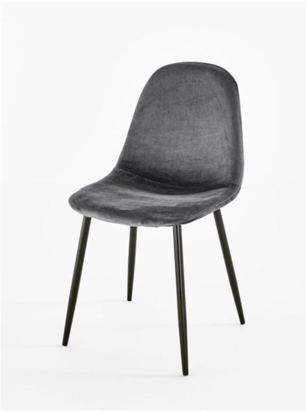 MIAMI CONCRETE FIXED TOP TABLE WITH 4 BARCELONA VELVET CHAIRS - Image 2