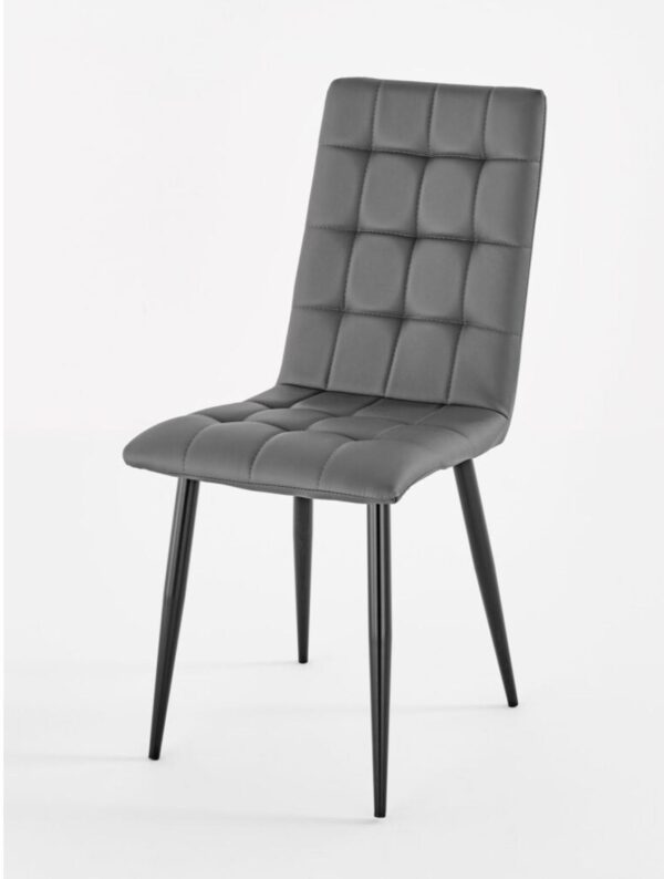MIAMI CONCRETE FIXED TOP TABLE WITH 4 MILAN CHAIRS - Image 2