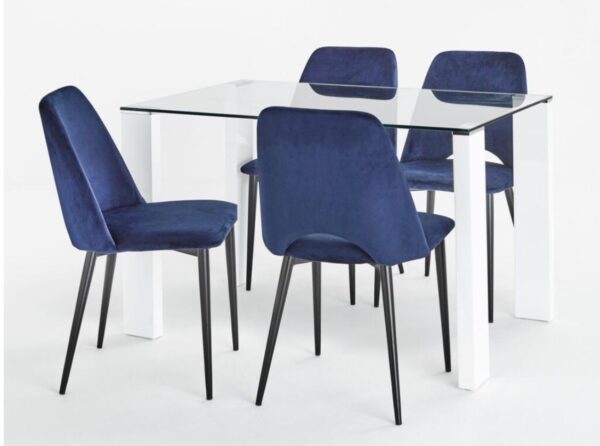 SAVONA TABLE WITH CHELSEA NAVY CHAIRS